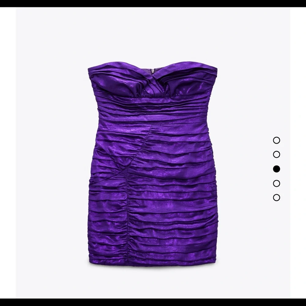 Zara Lilac Purple Sleeveless Mini Draped Dress 9361/308 Party Co… - Picture 3 of 4